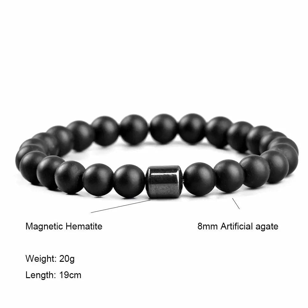 Black Stone Tiger Eye Bead Bracelet - Norellé