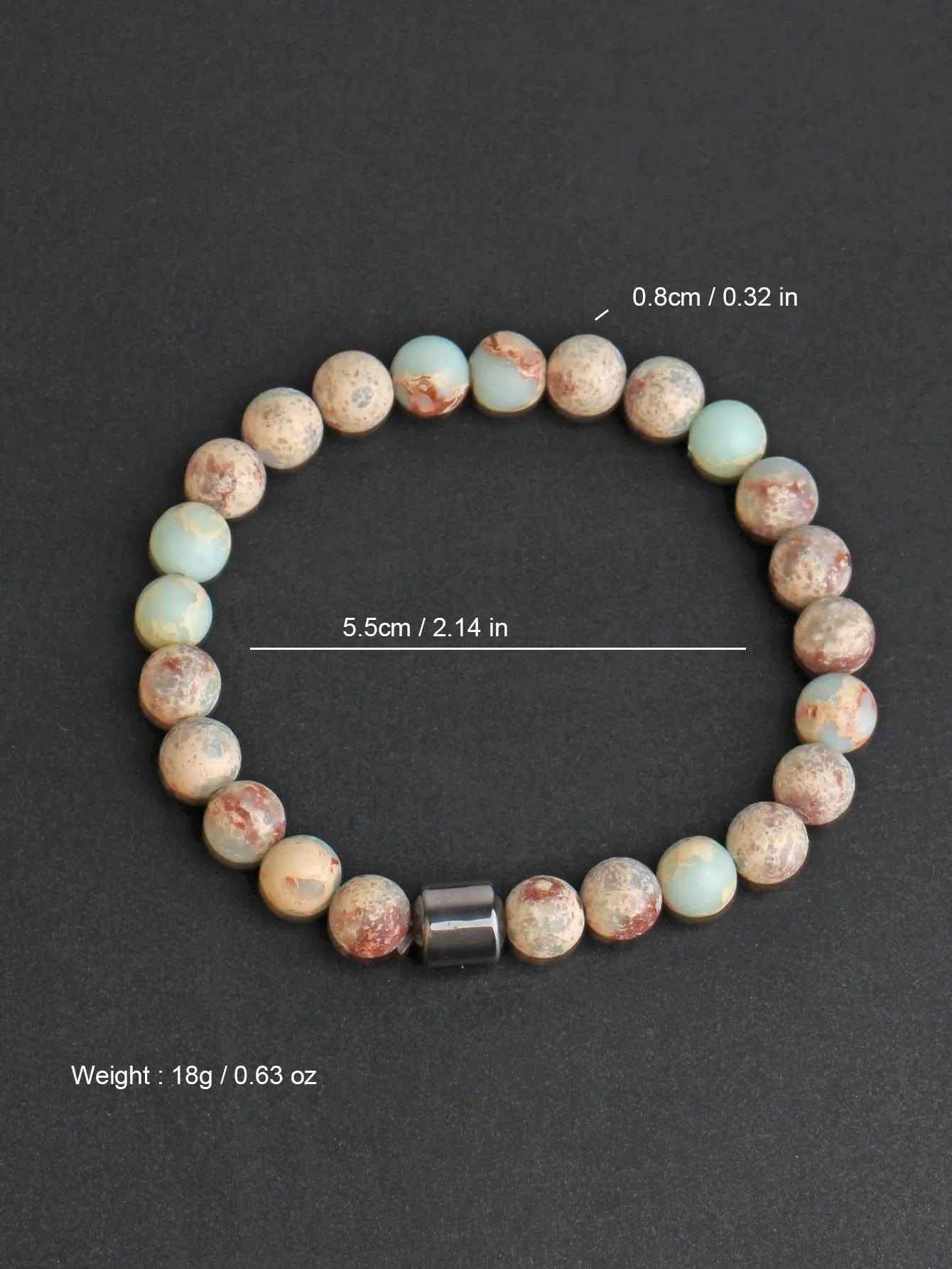 Black Stone Tiger Eye Bead Bracelet - Norellé