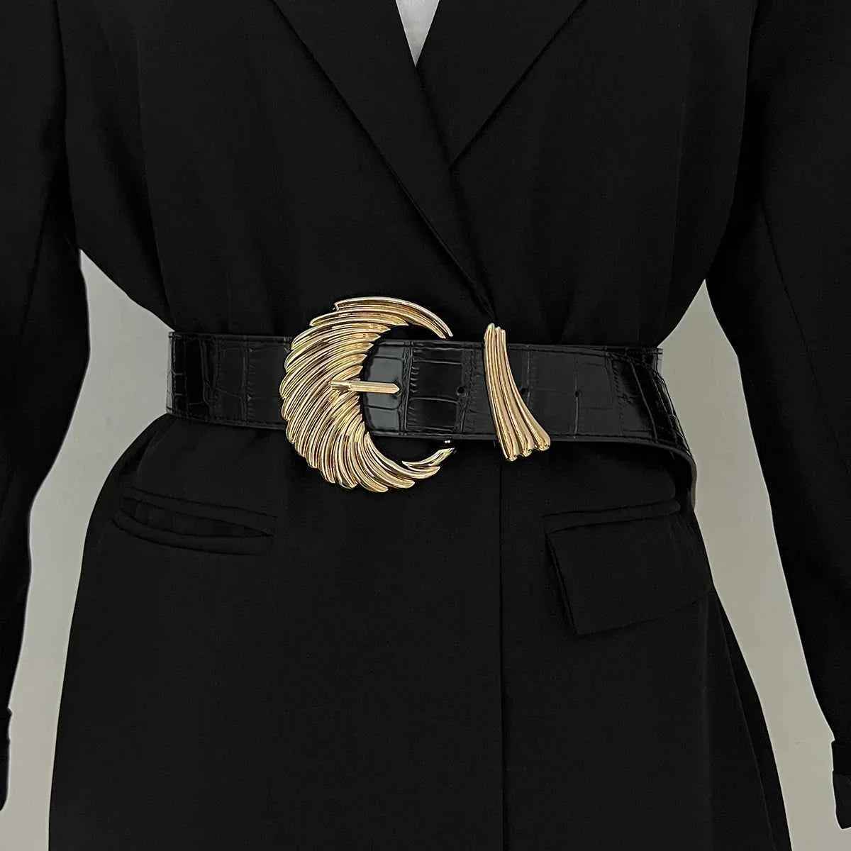 Black Velet Leather Belts For Women High Quality