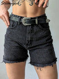 Blue Women’s Denim Shorts Summer High Waist Casual Chic - Other
