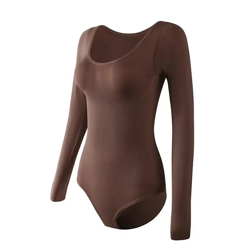 Body Shapewear Bodysuit Tummy Control - Brown / XXXL