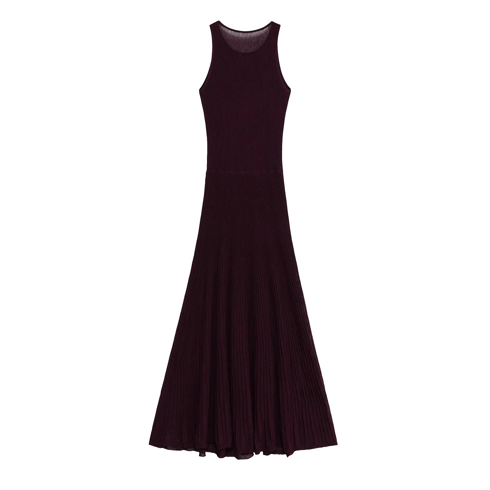 Bodycon Midi Dress for Women O Neck Sleeveless