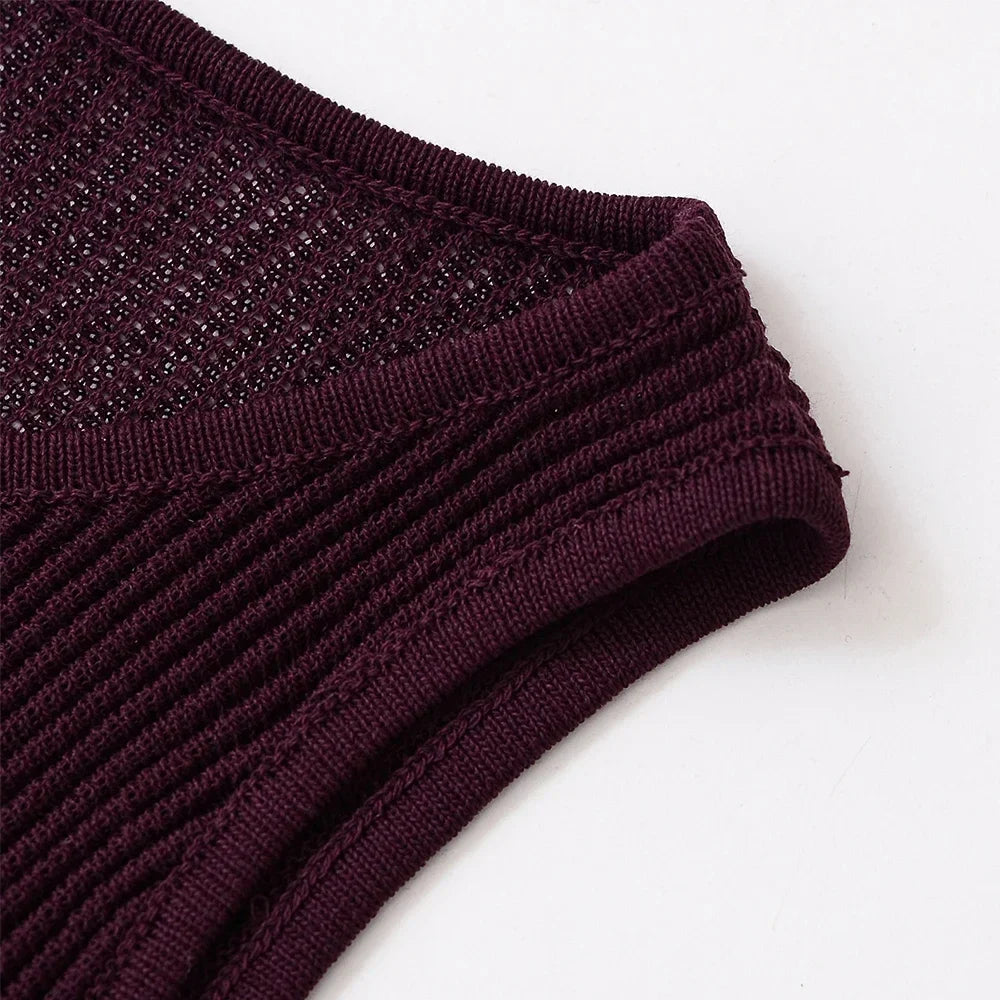 Bodycon Midi Dress for Women O Neck Sleeveless