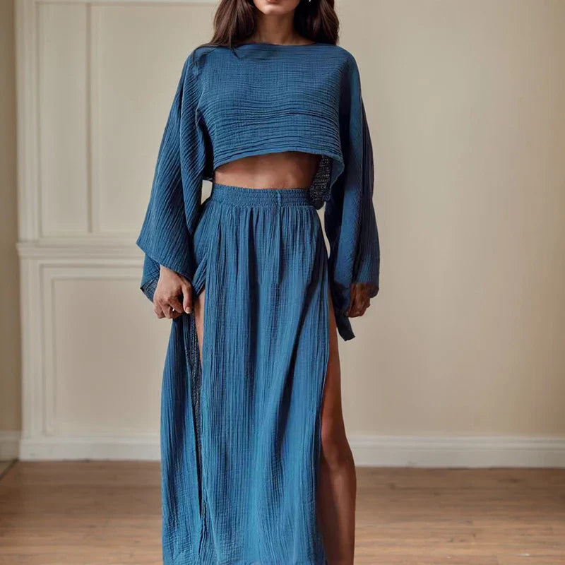 Bohemian Beach VacationTwo Piece Sets - Light Green / M