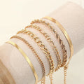 Bracelet Fashion 6-piece Chain Set Metal - electronic accessories