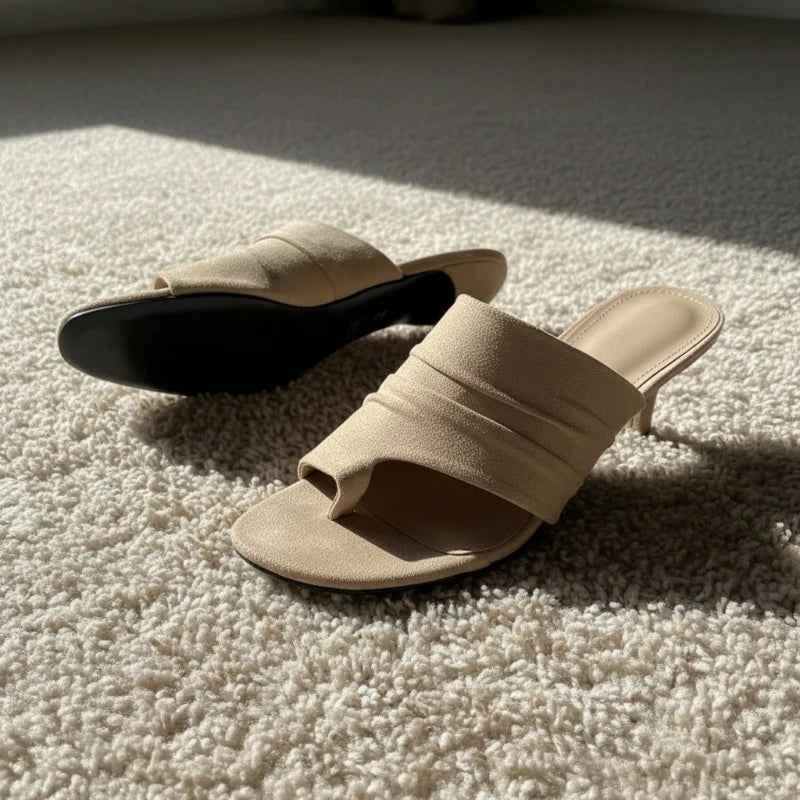 Brand Clip Toe Soft Suede High Heels Women Shoes