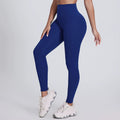Bright Yoga Pants Outer Wear Nude Feel Hip Lifting - 5038 Dark Blue / 10 XL - Other