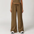 Brushed Trousers Pendant Wide Leg Loose Casual Pants For Women - Brown / L - Other
