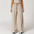 Brushed Trousers Pendant Wide Leg Loose Casual Pants For Women - Linen / L - Other
