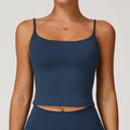 Brushed Yoga Vest Hollow Beauty Back Double-shoulder Strap Ladies - Badge Blue / L - Other