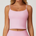 Brushed Yoga Vest Hollow Beauty Back Double-shoulder Strap Ladies - Cherry Blossom Powder / L - Other