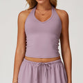 Brushed Yoga Vest V-shaped Tight Beauty Back Exercise - Aromatherapy Purple / L - Other
