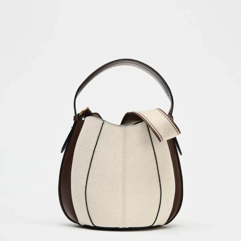 Bucket Bag Shoulder Handbags Wallet with Removable Pocket - Light Beige