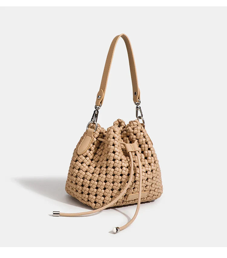 Bucket Bags With Leather Handles Large Cross Bag - Khaki / 22cmx22cmx10cm / CHINA