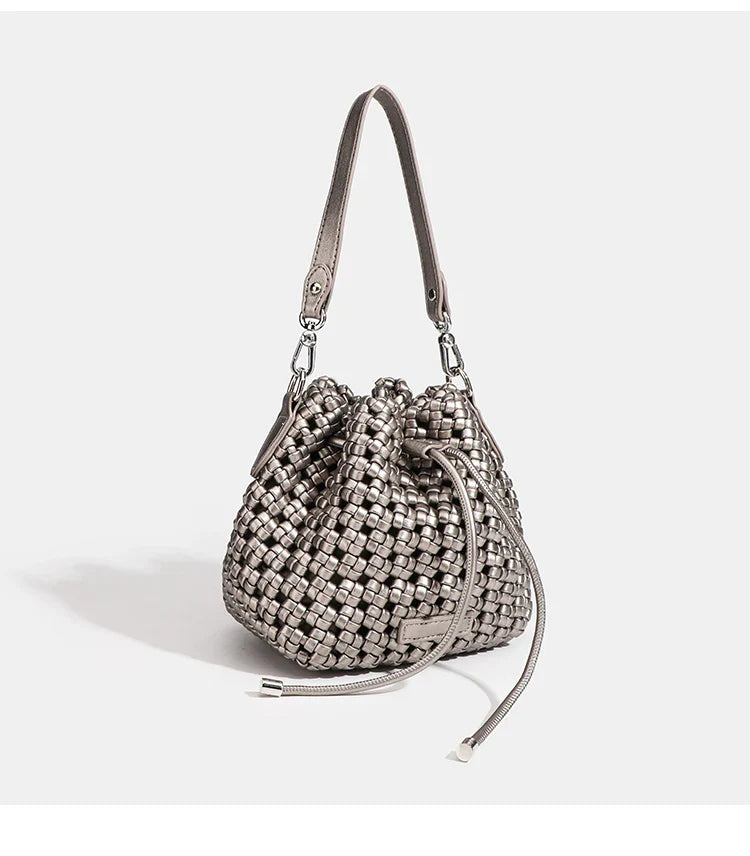 Bucket Bags With Leather Handles Large Cross Bag - Silver / 22cmx22cmx10cm / CHINA