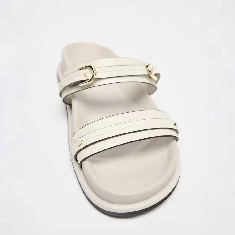 Buckle Flat Sandals For Women