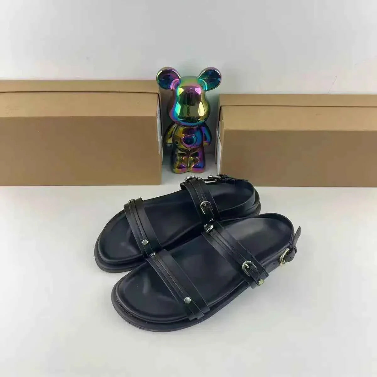 Buckle Flat Sandals For Women