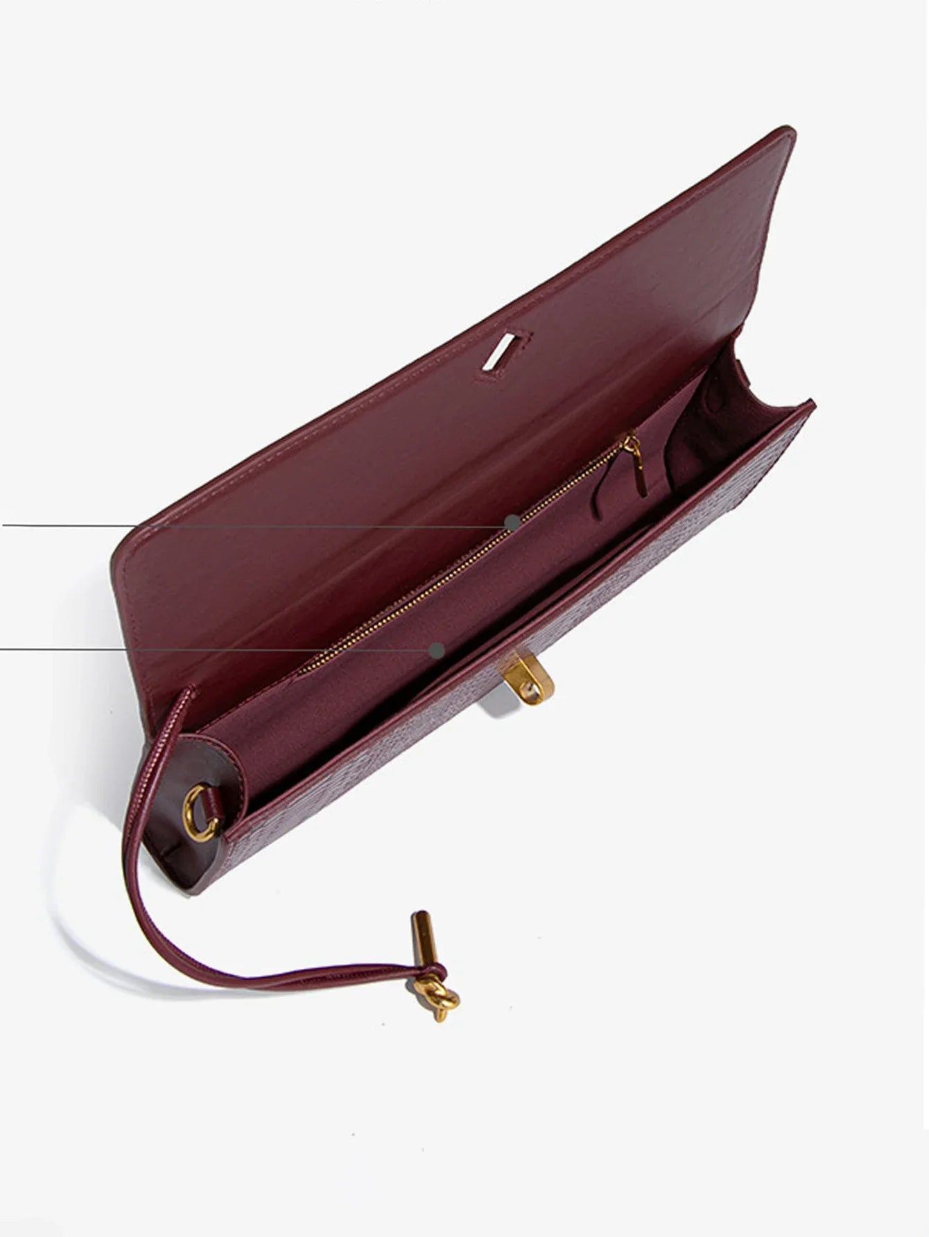 Burgundy Bag Cherry Red Envelope