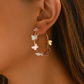 Butterfly Earrings Hollow Multi-layer Big Circle Ear Hook - electronic accessories