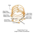 Butterfly Summer Beach Style Anklet Five-piece Set - HS1460 2 / Alloy - electronic accessories