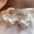 C- Ring Shell Tassel Delicate Earrings Women - electronic accessories