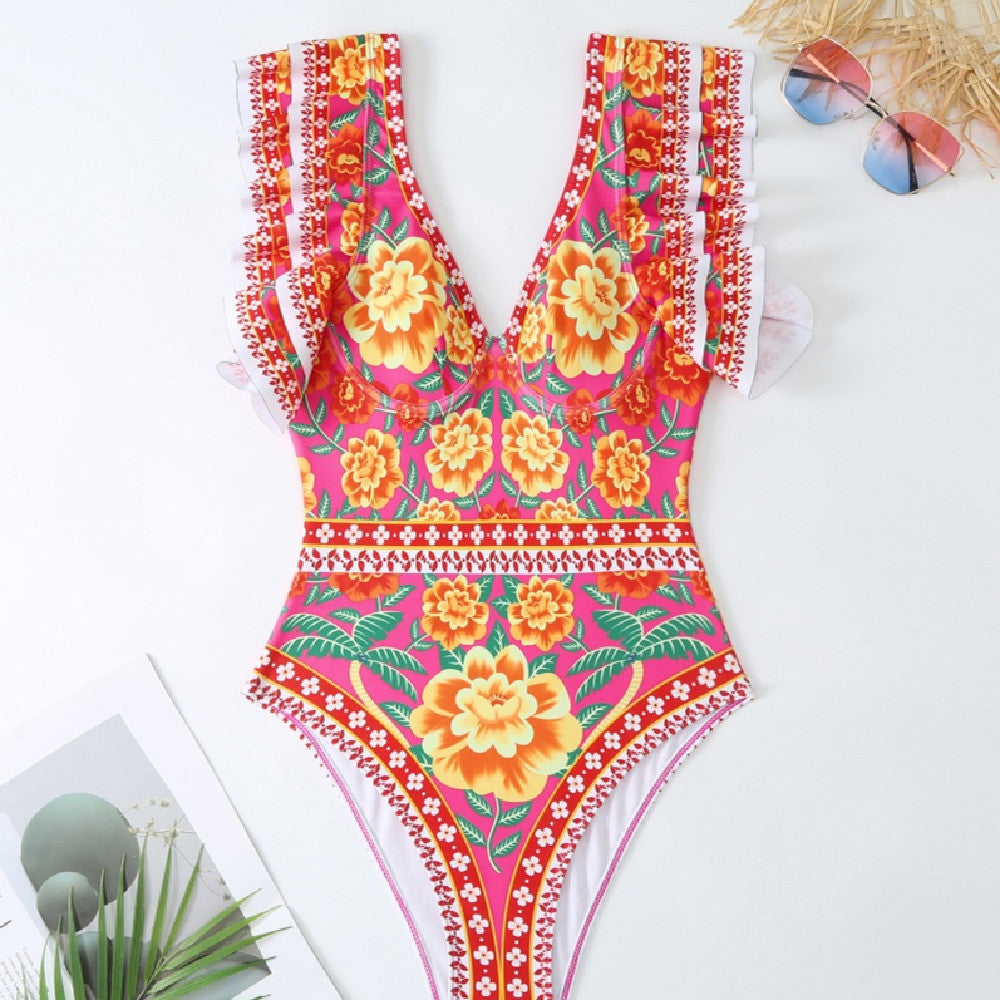 Women's Fashion One-piece Swimsuit Printing Suit - Norellé