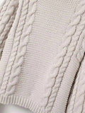 Cable-Knit Pullover Long-Sleeve Sweater