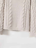 Cable-Knit Pullover Long-Sleeve Sweater
