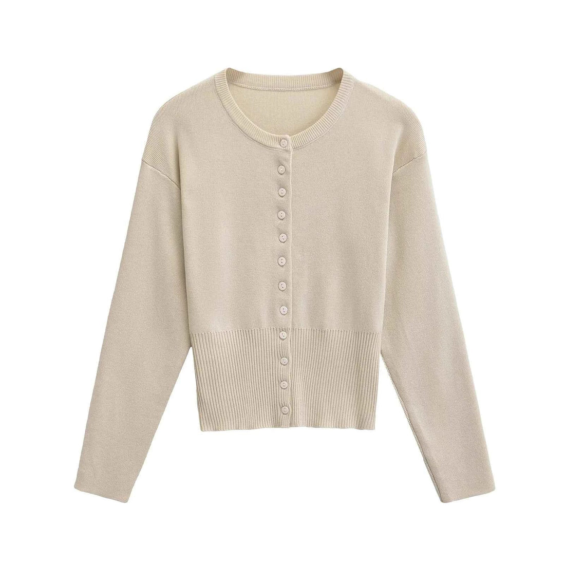Cardigan Women Sweater Button Long Sleeve