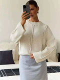 Casual Hollow Out Sweater Women