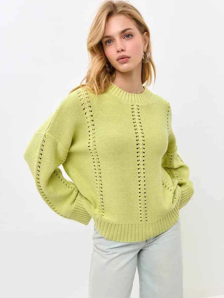 Casual Hollow Out Sweater Women