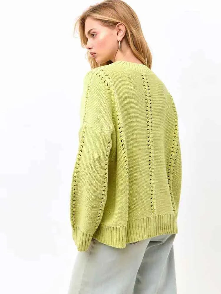 Casual Hollow Out Sweater Women