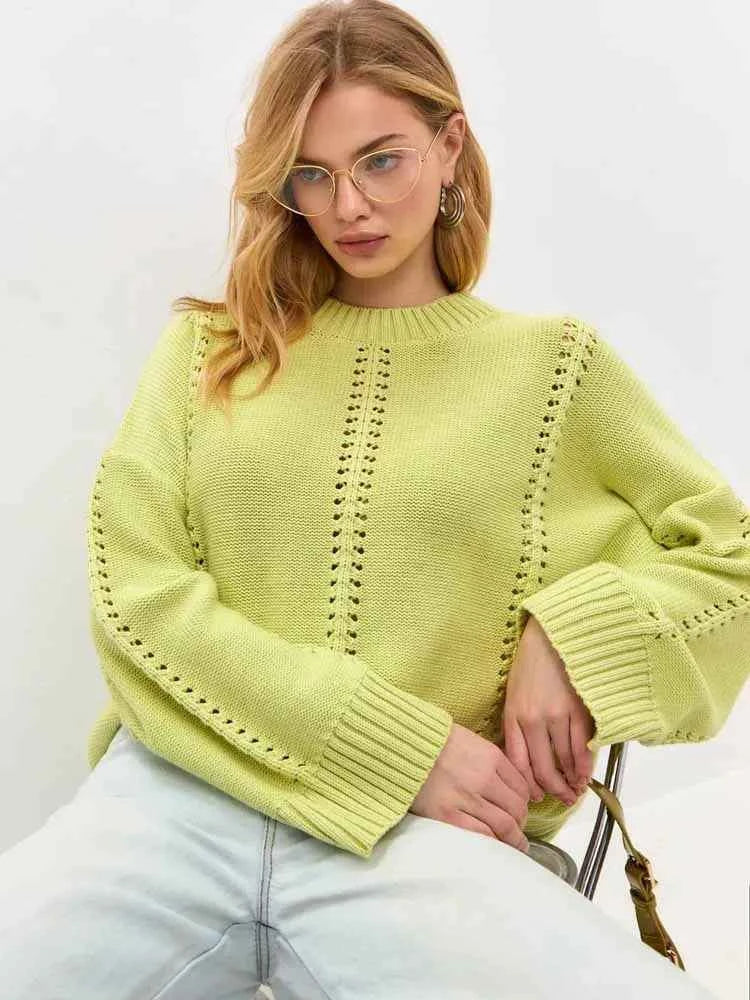 Casual Hollow Out Sweater Women