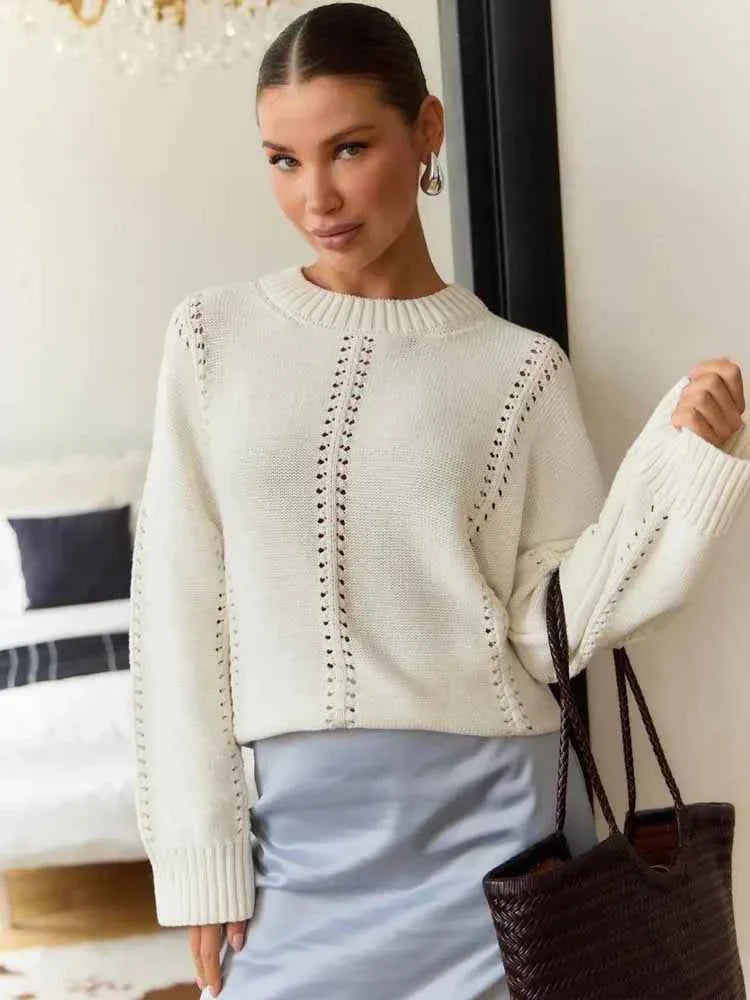 Casual Hollow Out Sweater Women