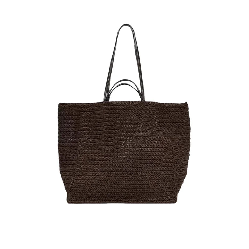 Casual Large Capacity Straw Tote Bag - 2