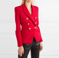 Casual Long Sleeve Turn-down Collar Double Breasted Jacket For Women