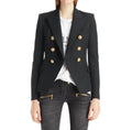 Casual Long Sleeve Turn-down Collar Double Breasted Jacket For Women