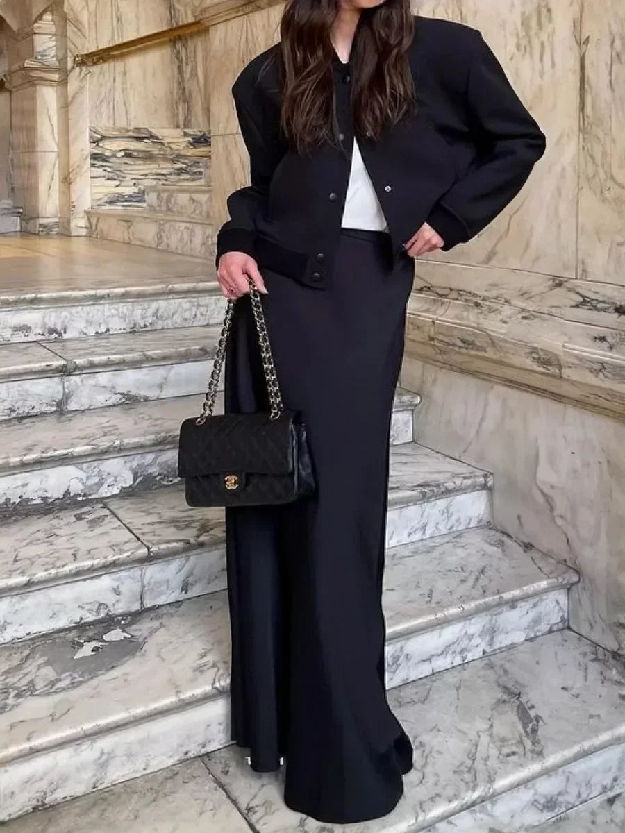 Casual Satin Women’S Skirt Spring Summer Fashion Loose High - Other