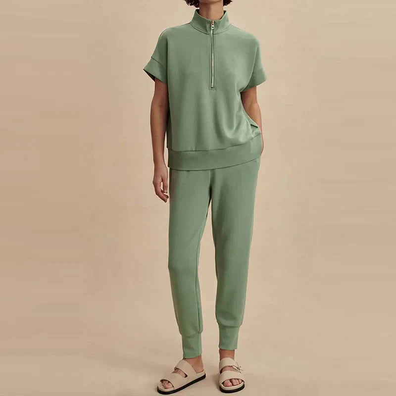 Casual Suit High Waist Set - 01 Green / XL