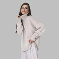 Casual Warm Women’s Sweater Turtleneck - APRICOT / S
