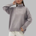Casual Warm Women’s Sweater Turtleneck - GRAY / S