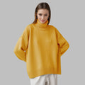 Casual Warm Women’s Sweater Turtleneck - Yellow / S