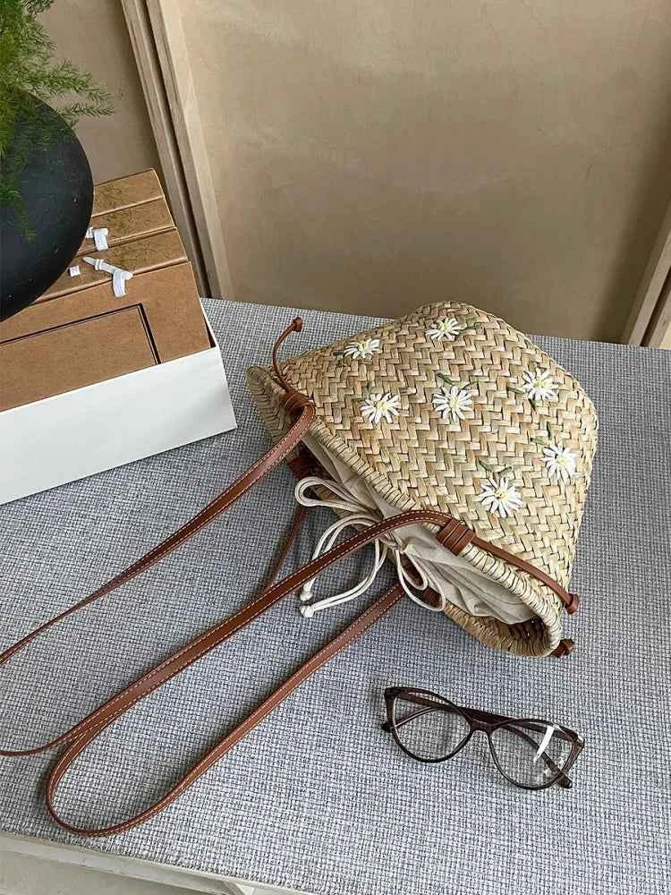 Casual Wicker Woven Basket Bag