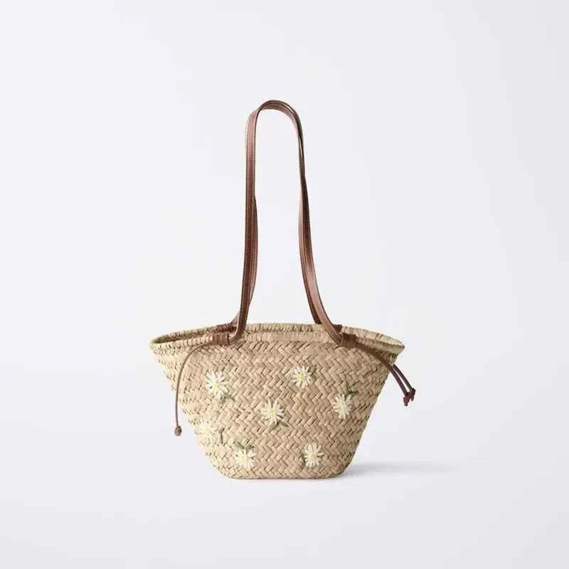 Casual Wicker Woven Basket Bag