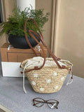 Casual Wicker Woven Basket Bag