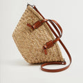 Casual Wicker Woven Basket Bag - Brown