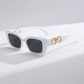Cat Eye Elegant Sunglasses Women - C7 White Gray / As Picture
