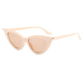 Cat Eye Sunglasses Women - BeigeTea / free cloth