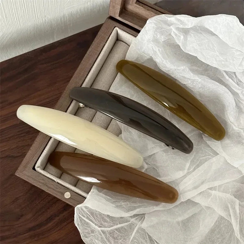 Chic Hair Clips Plain Color Acrylic French Clip