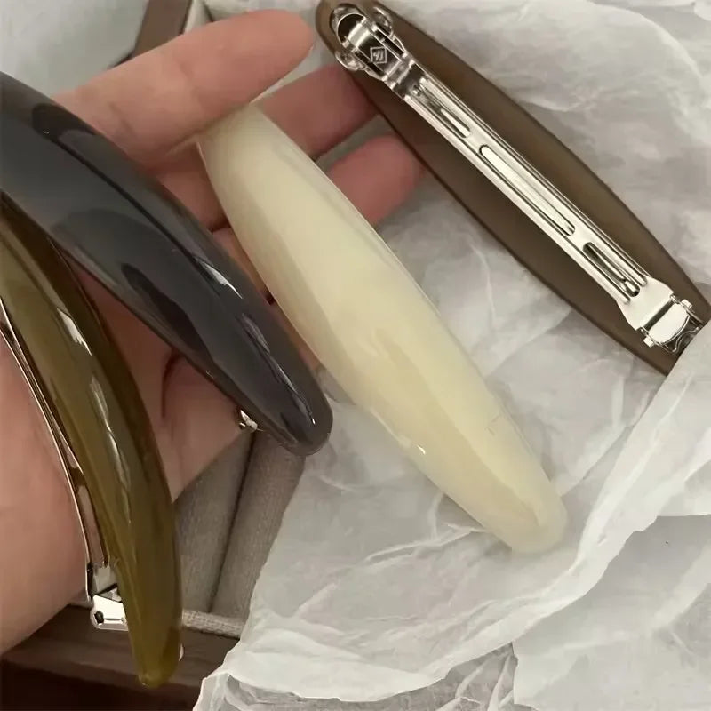 Chic Hair Clips Plain Color Acrylic French Clip